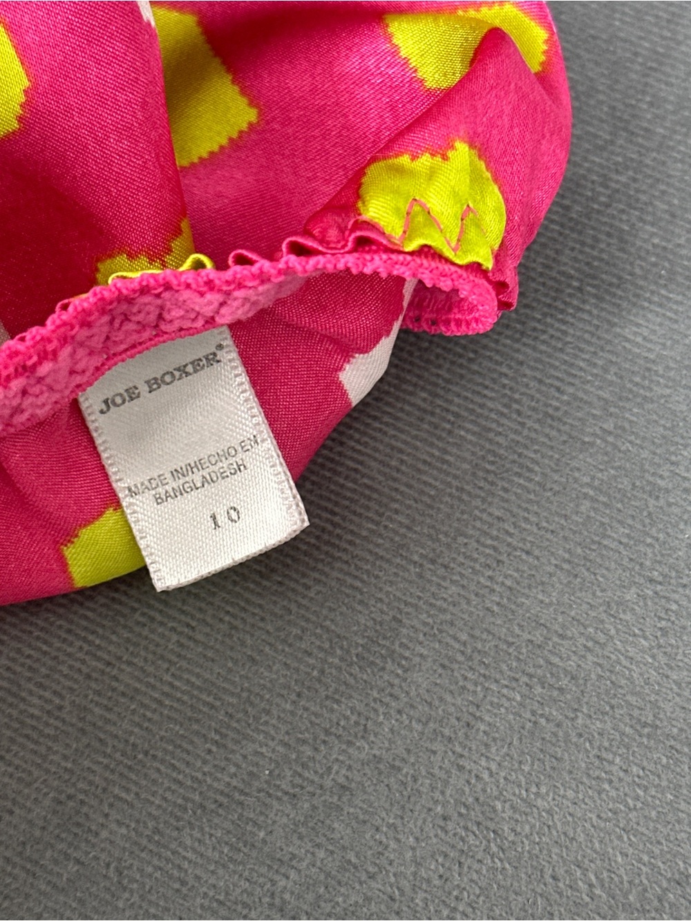 Vintage Joe Boxer Satin String Bikini Panty Women's Size 10 Hearts Pink Wink - Picture 6 of 11